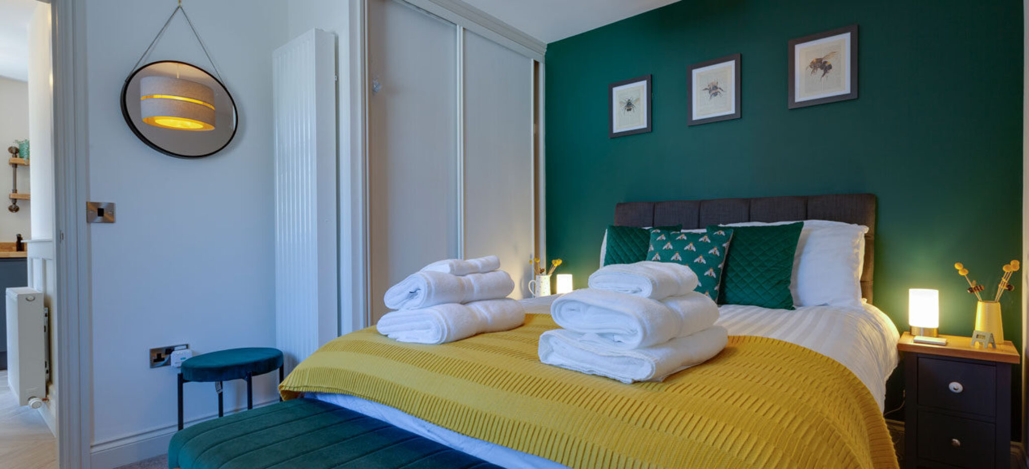 the bumblebee room in westview cottage Port William, dumfries and galloway, Scotland